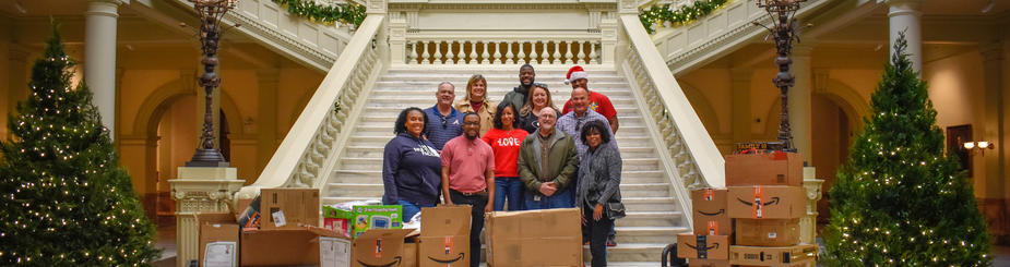 Holiday Group Photo at the State Capitol